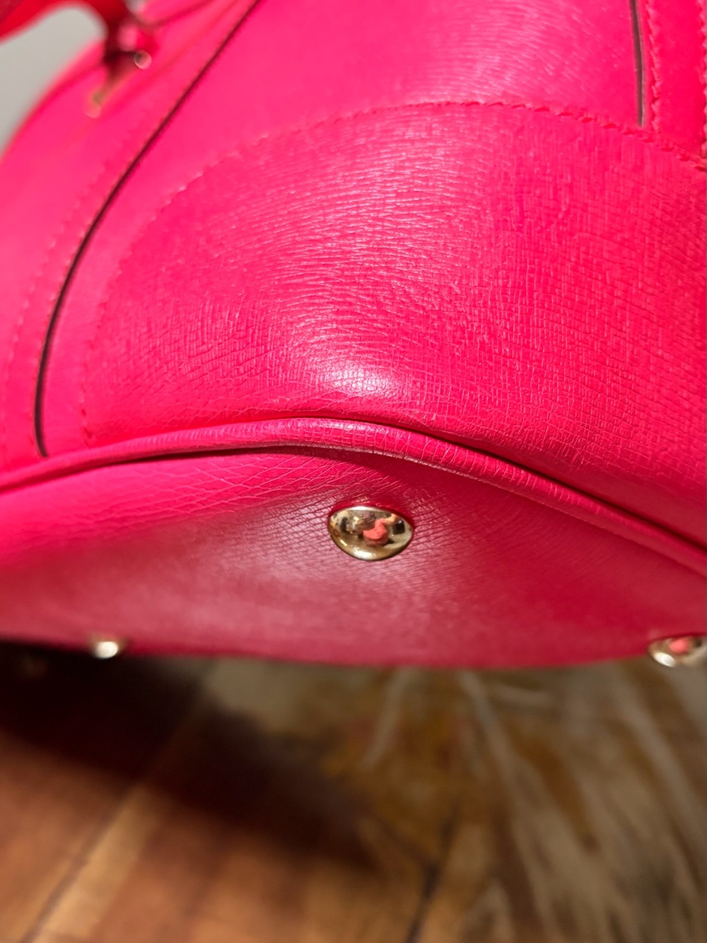 Gucci Hot Pink Dome Satchel with Gold Hardware - Picture 7 of 16